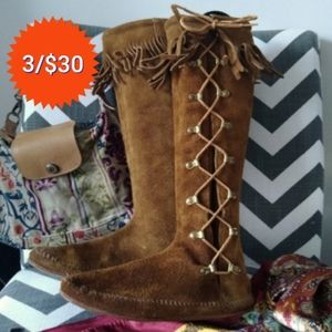 MINNETONKA vintage suede moccasins